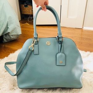 Tory Burch Robinson Dome Satchel Bag, Blue